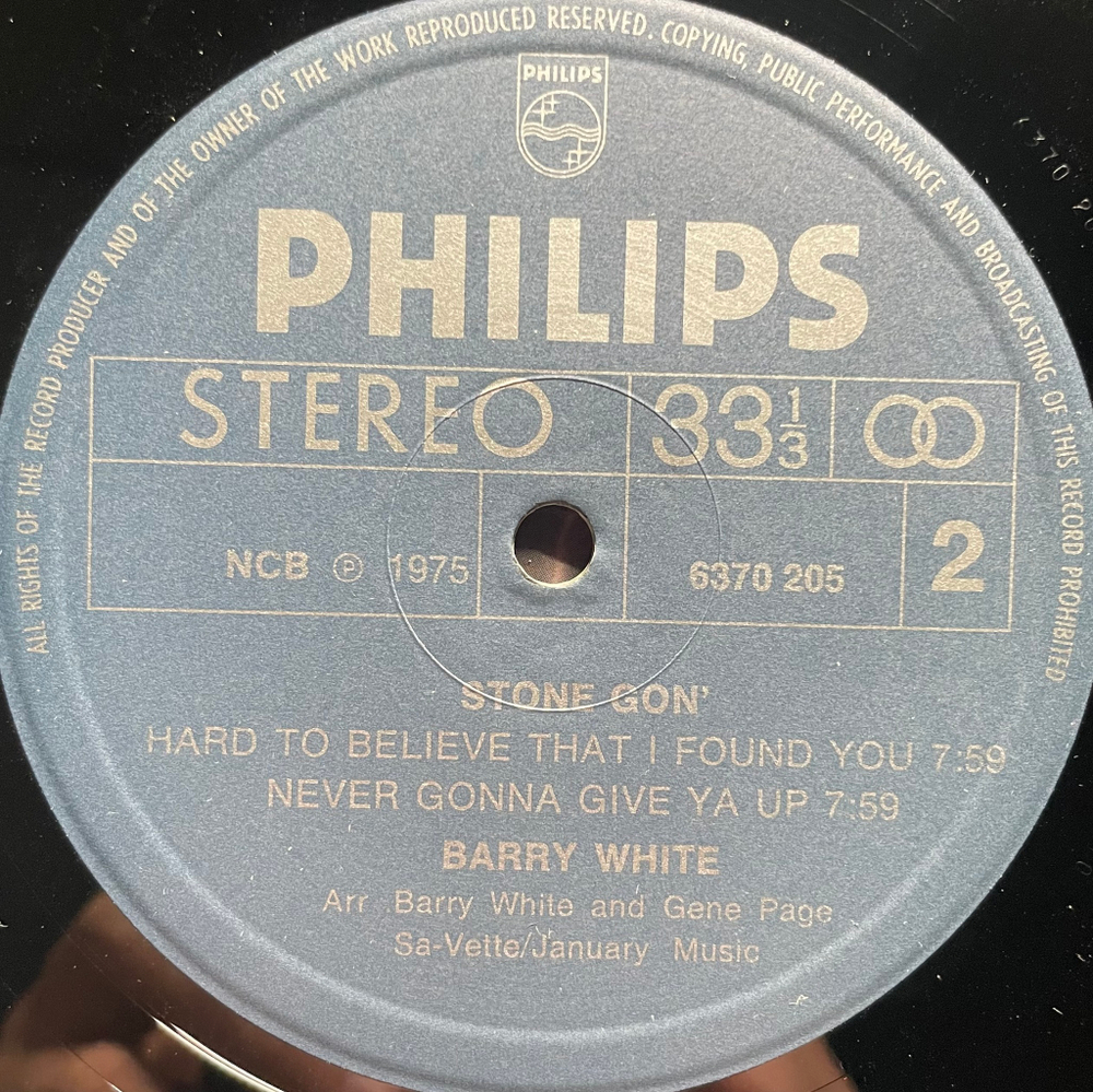 Barry White ‎– Stone Gon' (Скандинавия 1975г.)