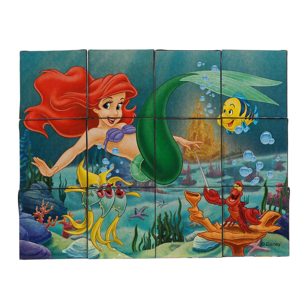 Кубики 12шт. Disney "Русалочка" (Степ пазл)