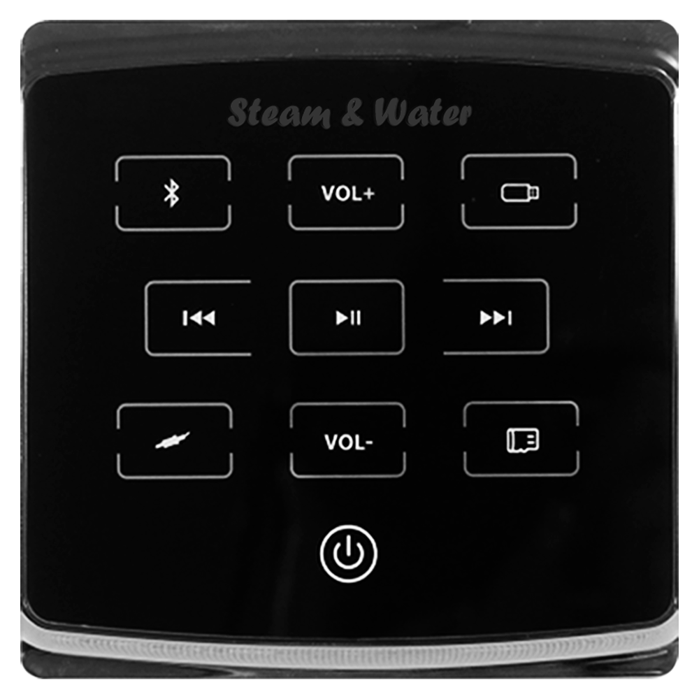 Комплект влагостойкой акустики для бани и сауны - SW2 Black ECO SAUNA (квадратная решетка)