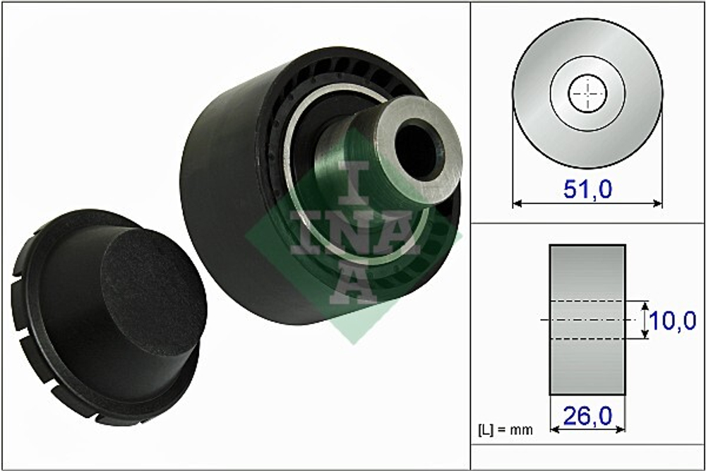 INA - 532033410-INA - Deflection/Guide Pulley, V-ribbed belt