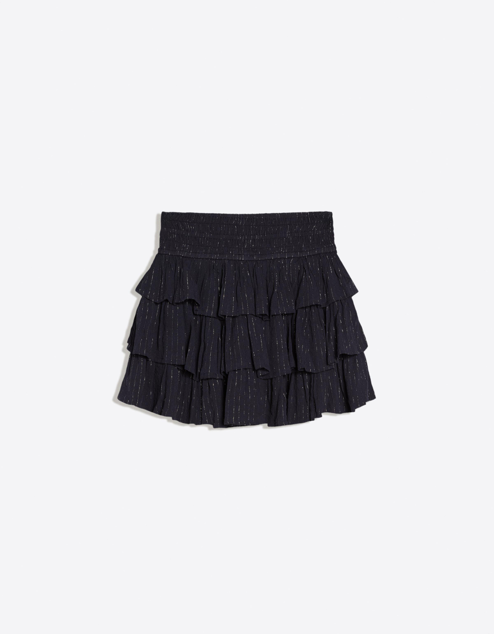 Женская мини-юбка с воланами и металлизированной нитью - BERSHKA