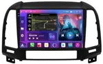 Магнитола для Hyundai Santa Fe 2 CM 2006-2012 (рамка черная) - FarCar BM008M-2K монитор 9.5" 2K QLED на Android 14, Быстрая, CarPlay, 4G SIM-слот