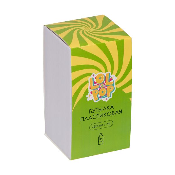Бутылка пластиковая 260 мл, 8х8х15 см, №03 розовый, Lol&Pop LLP-007