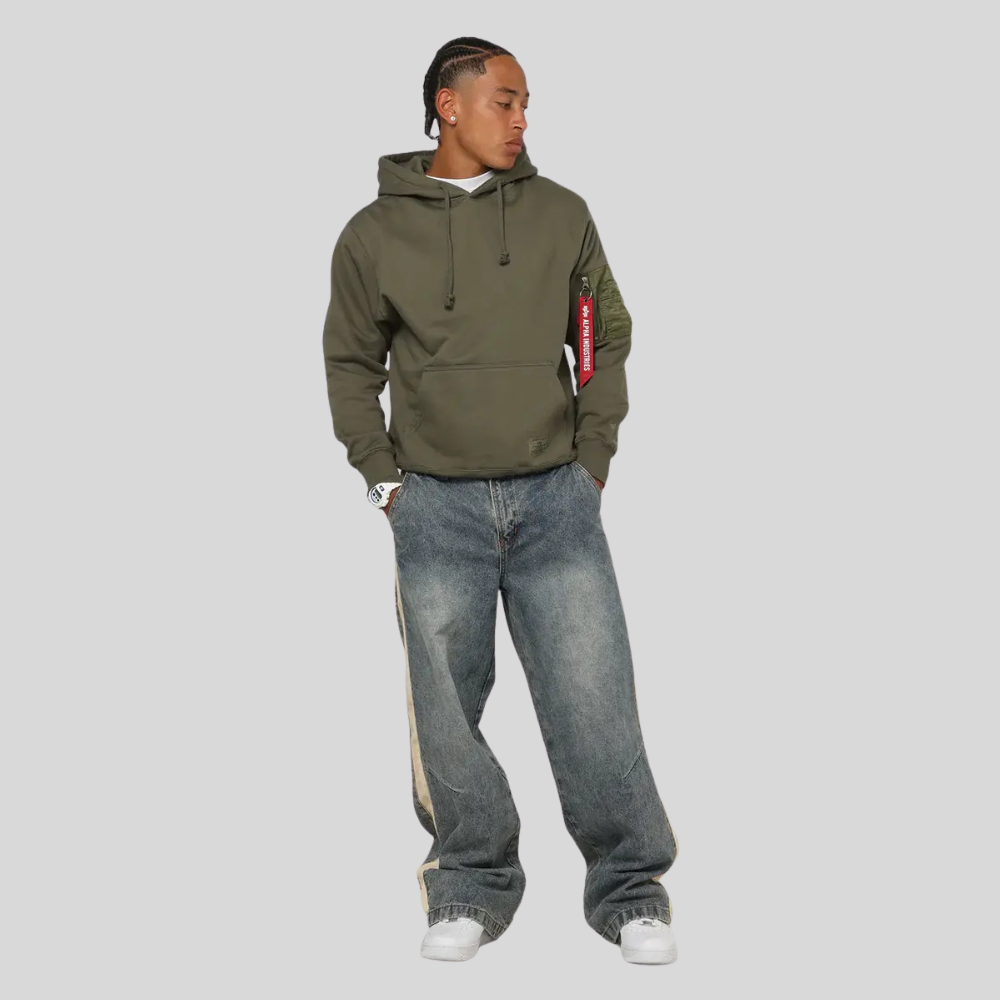 Толстовка Alpha Industries Utility Pocket Hoodie OG-107 Green (Зелёный)
