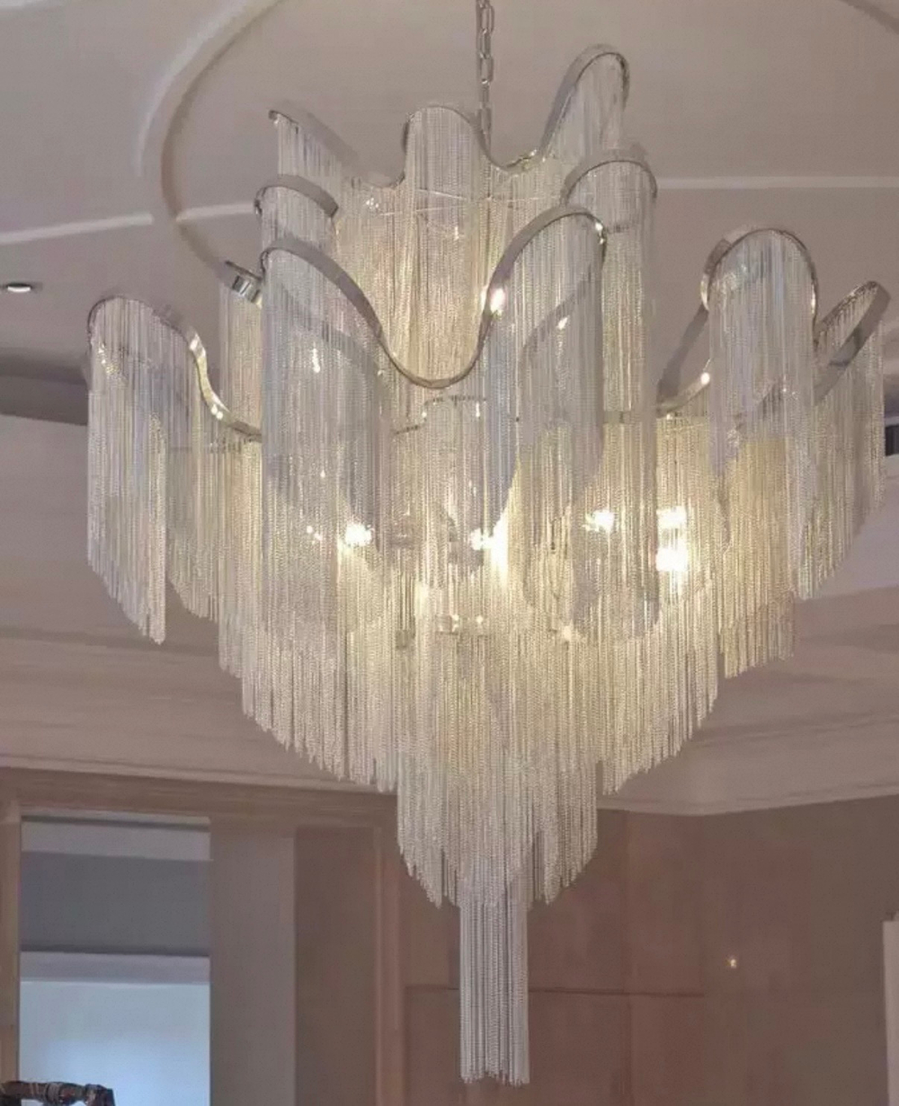 Pendant design lamp Stream by Terzani (Silver)