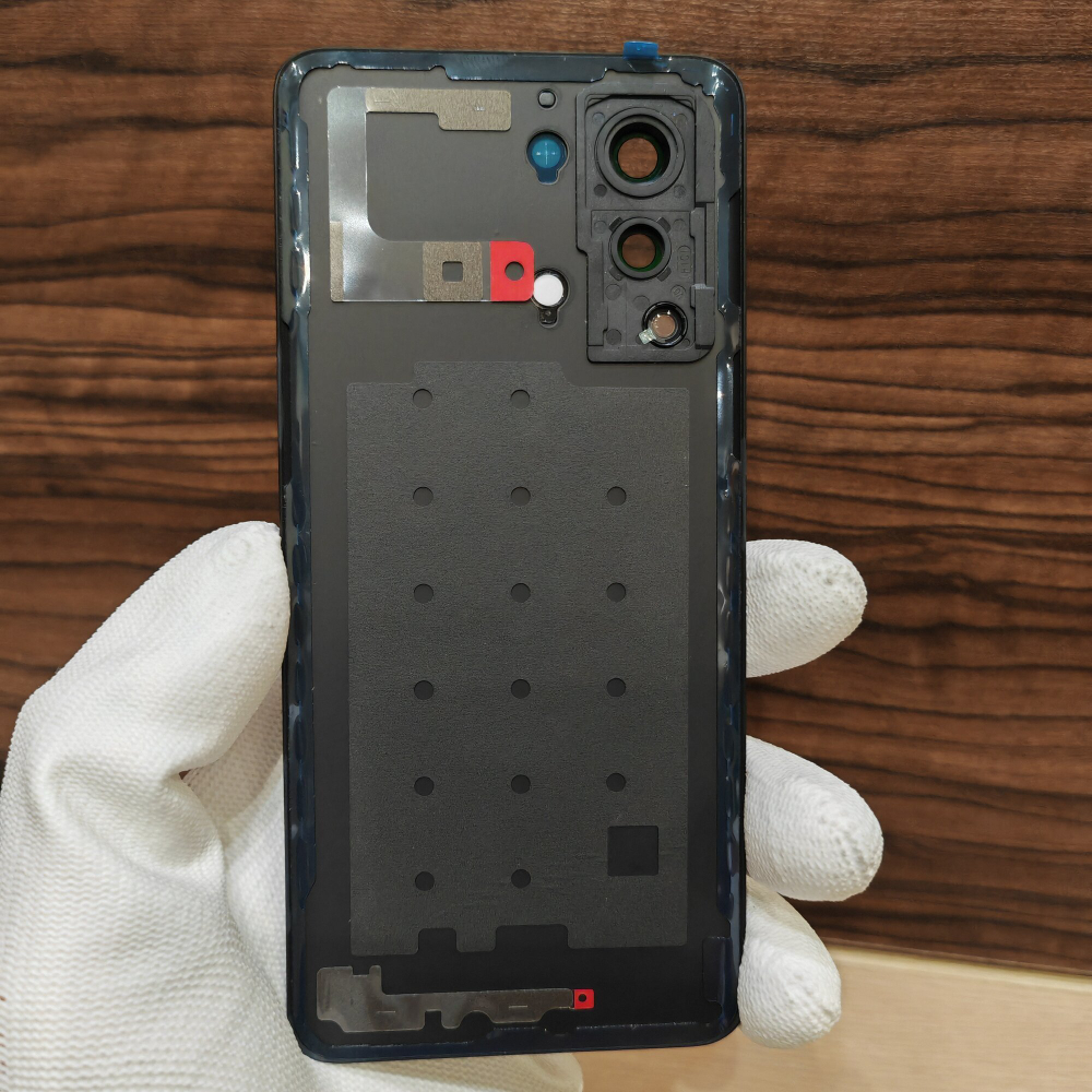 Крышка для OnePlus Nord 2T оригинальная (заднее стекло) цвет: Чёрный