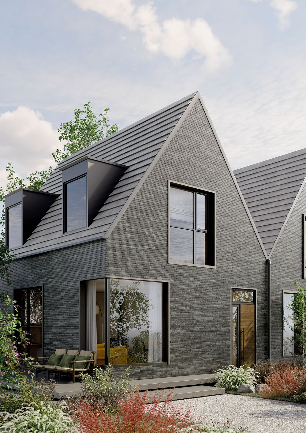 Ригельная плитка Rondine Harlem Dark Grey 450x48x9,5