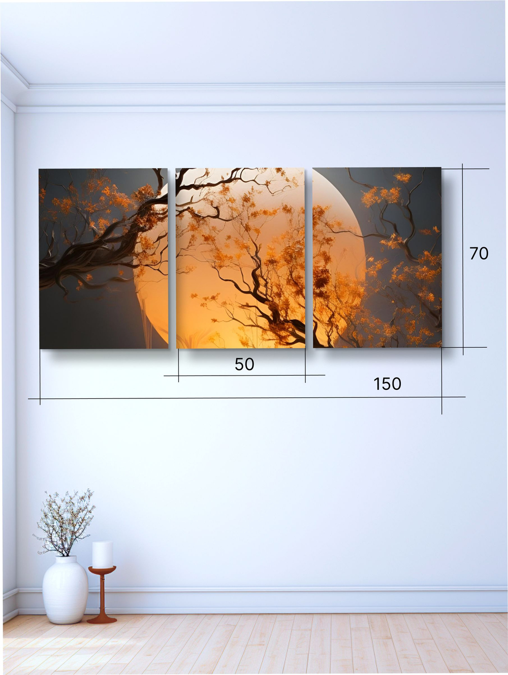 Картина Малость перед величием модульная 50x70см 3шт.