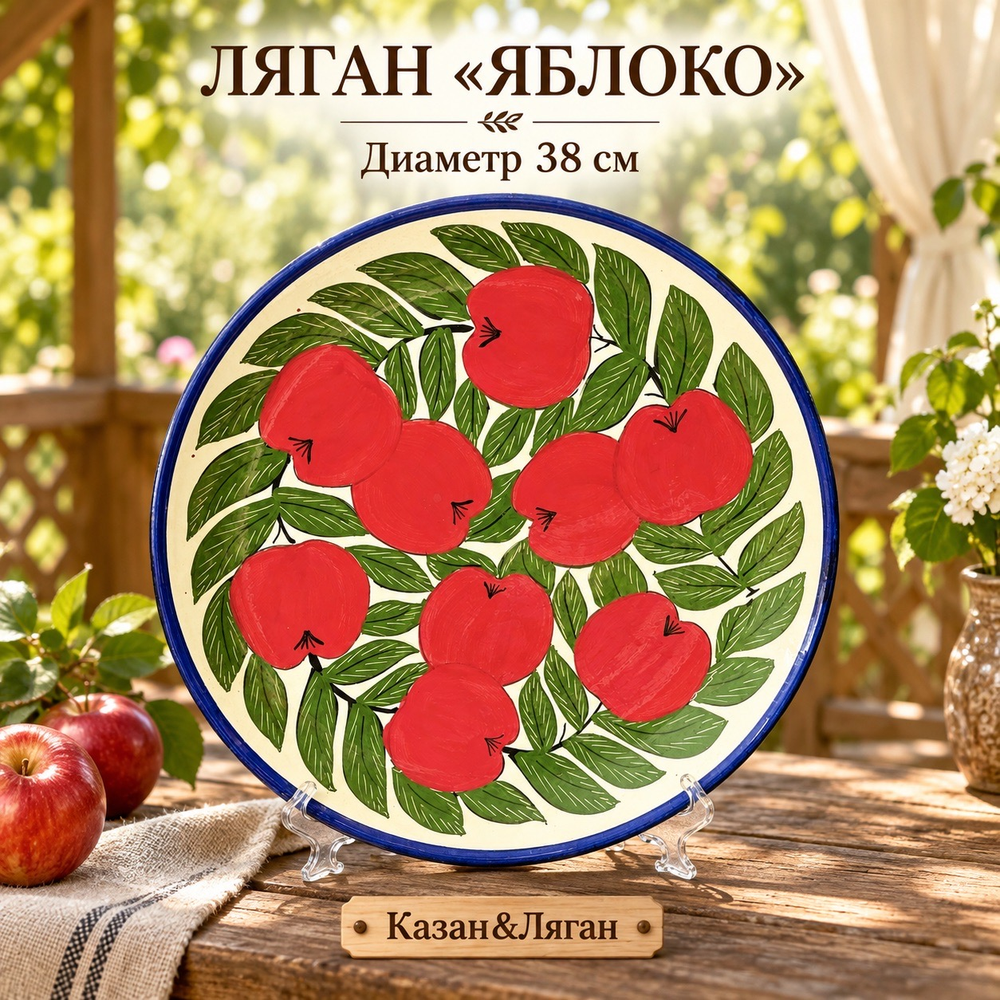 Ляган 38 см «Яблоко» Риштан