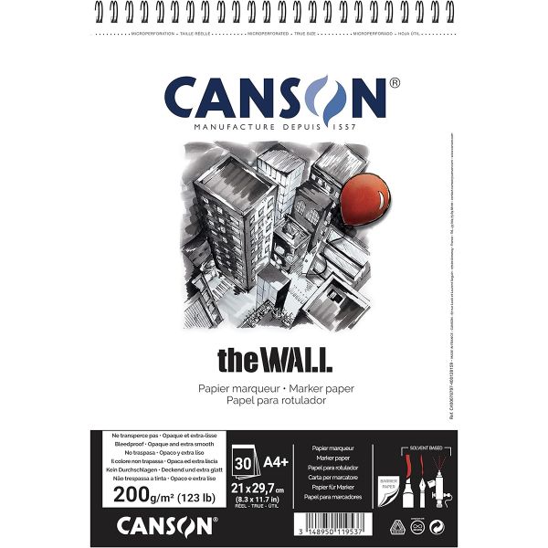 Альбом для маркера The Wall 220 г/м², 30 л. A3+ 43.7х29.7 см, Canson C400078799