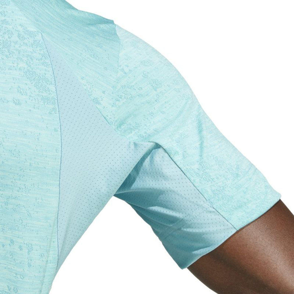 Мужская теннисная футболка Adidas Tennis Freelift T-Shirt - preloved blue/black