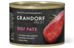 Влажный корм консервы для собак всех пород GRANDORF FRESH Beef pate из говядины 0,2 кг