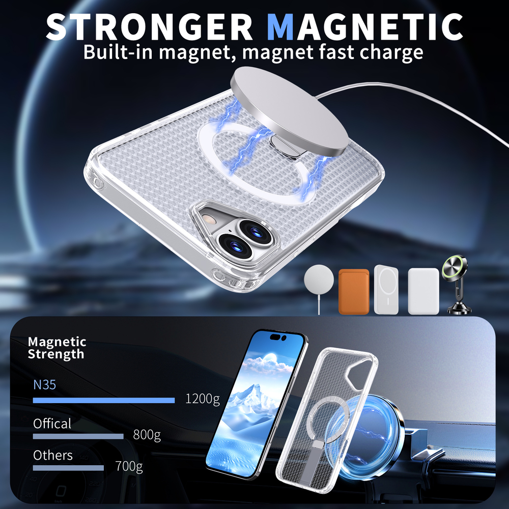 Прозрачный чехол Mesh Pro Magnetic Case для iPhone 16