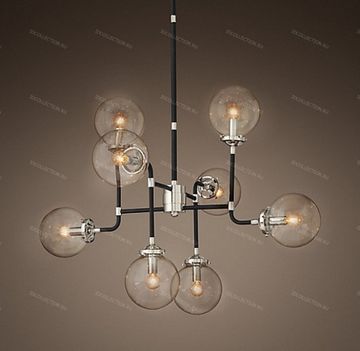 replica  BISTRO GLOBE CLEAR GLASS 8-LIGHT Restoration Hardware