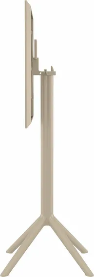 Стол пластиковый барный складной Sky Folding 60х60 бежевый