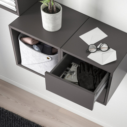 IKEA EKET  (ИКЕА ЕКЕТ)  -  Комбинация навесных шкафов - тёмно-серый 105x35x70 см