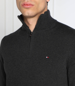 свитер zip mock Tommy Hilfiger - графитовый(MW0MW28049)
