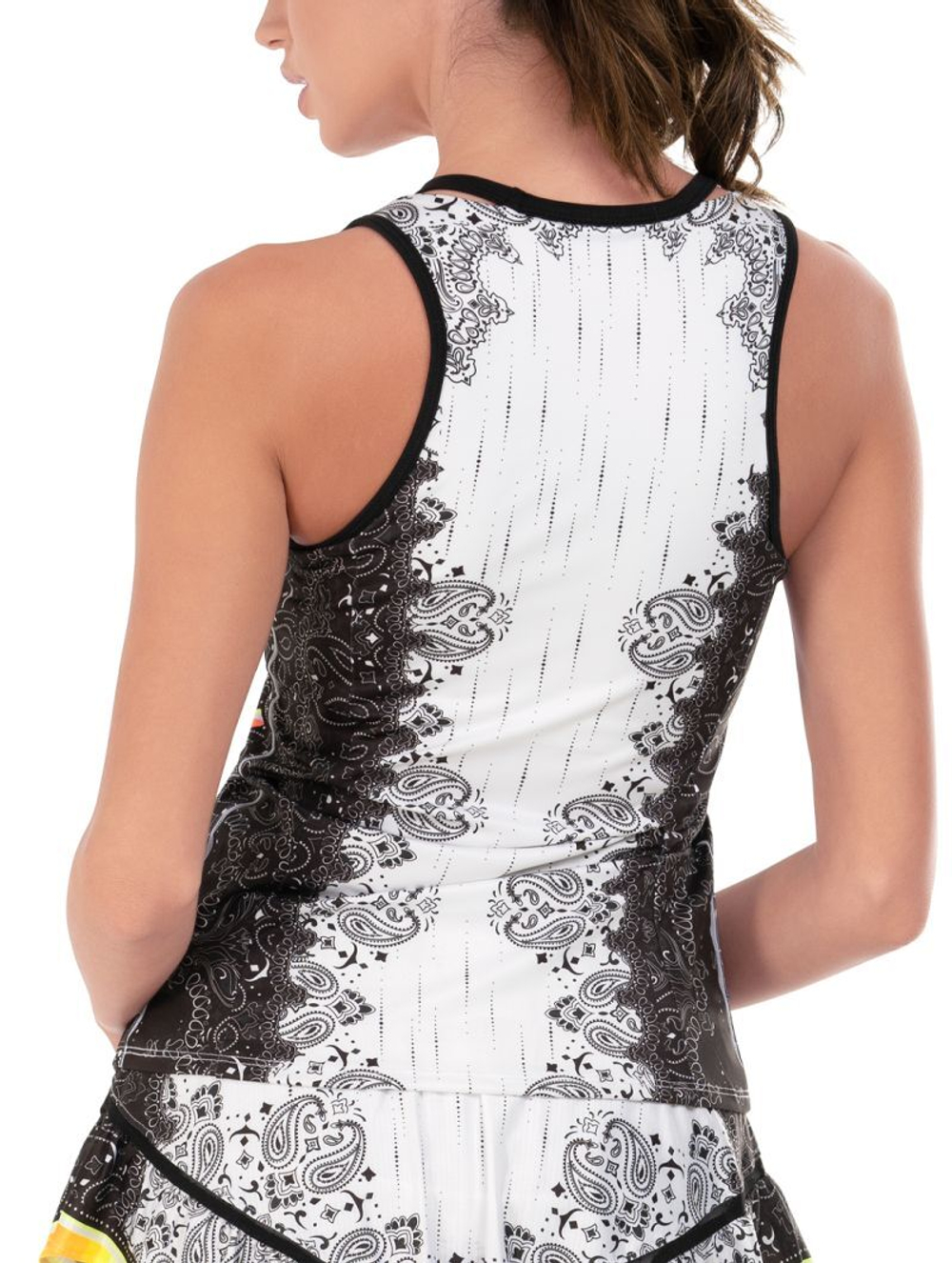 Женский топ теннисный Lucky in Love Paisley In Love Tank - white