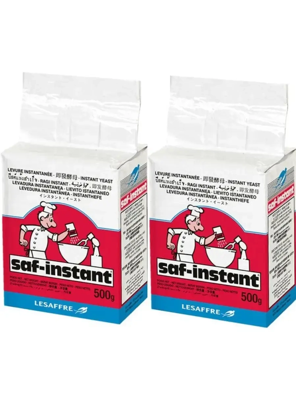 Дрожжи сухие хлебопекарные "Saf-Instant" 500г х 2 шт