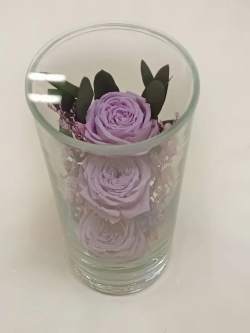 натуральные цветы в стекле, вакуум