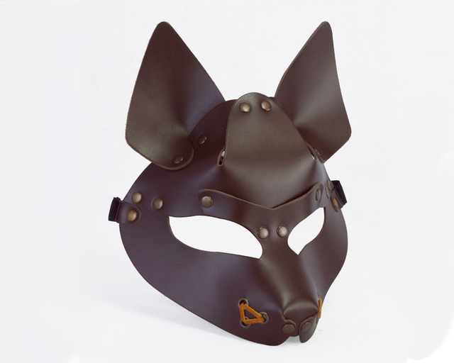 Маска BDSM, Wolf коричневый