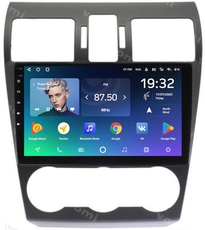 Магнитола для Subaru Forester 4 2012-2015, Impreza 4, XV (без штатной КЗВ) - Teyes CC2 PLUS монитор 9" QLED, Android 10, Быстрая, SIM-слот