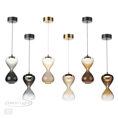 5092/4L PENDANT ODL25 357 черный/прозрачн/дымчатый градиент/металл/стекло Подвес LED 4W 4000K 388Лм GLESSI