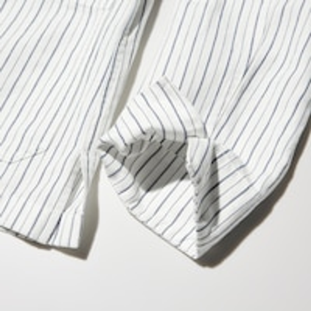 UNIQLO Куртка-рубашка из смесового льна, желтовато-белый