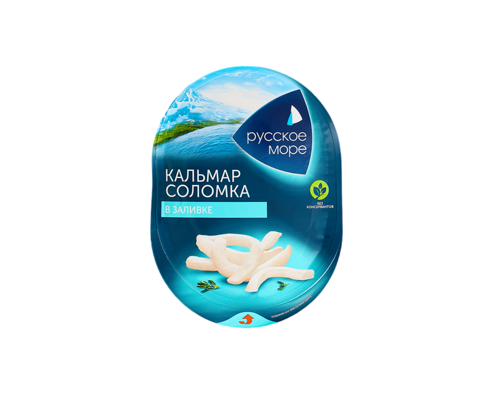 Мясо кальмара в заливке соломка Русское Море 180г, шт