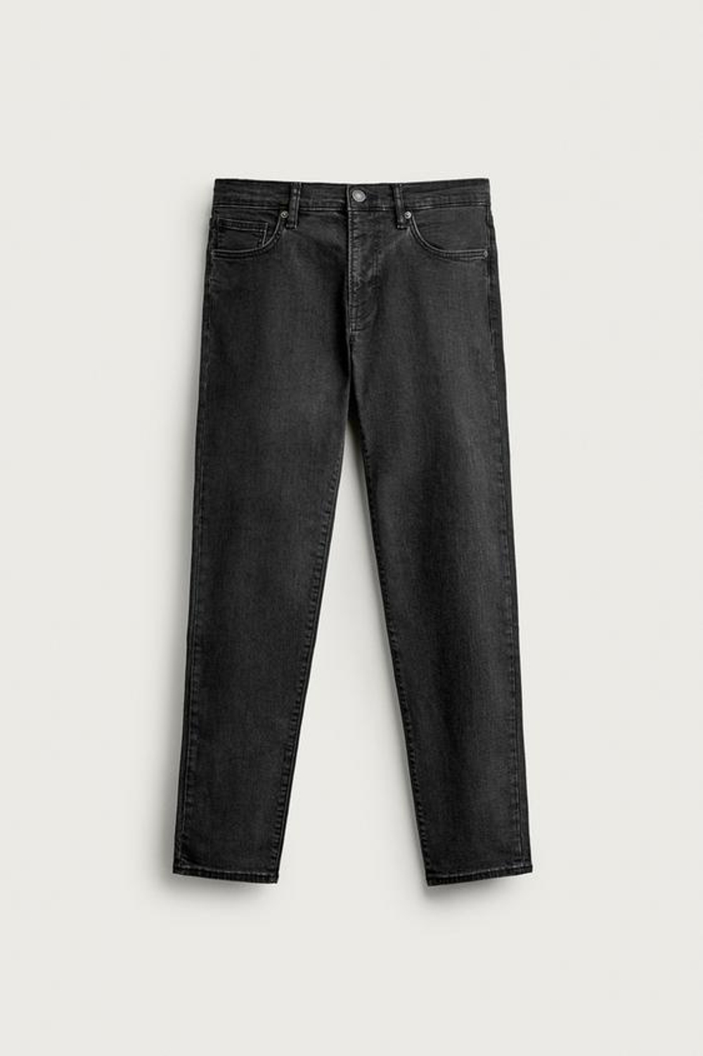 ZARA БАЗОВЫЕ ДЖИНСЫ SLIM FIT, УГОЛЬНЫЙ