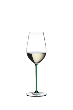 Бокал для вина 395мл Riedel Fatto a Mano Riesling/Zinfandel с зеленой  ножкой