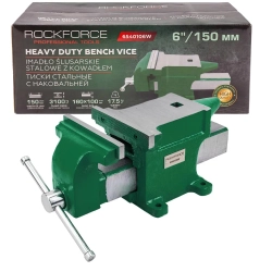 Тиски стальные с наковальней 6''150мм RockFORCE RF-6540106W