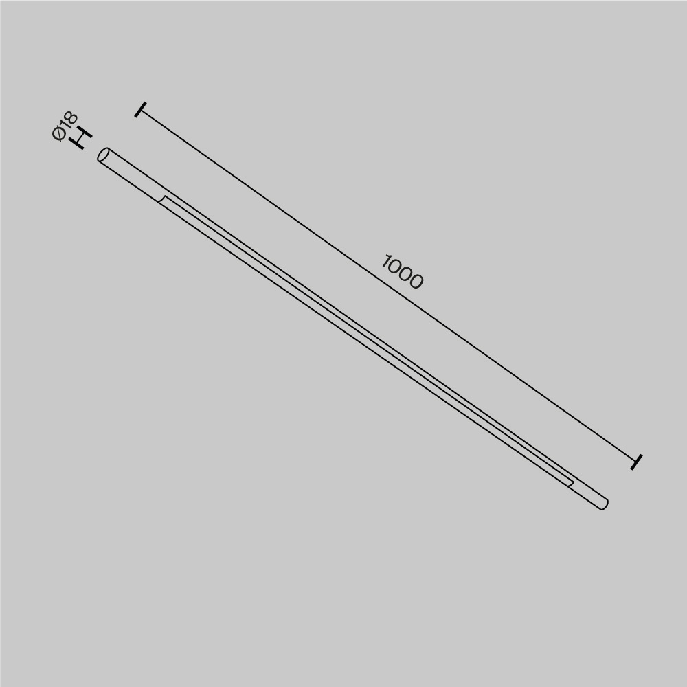 Светильник светодиодный для штанговой системы освещения Maytoni AXITY Basis C100CL-L1000-24W3-6K-BS