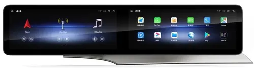 Магнитола для Mercedes-Benz C-класс W205, GLC X253 2014-2018 NTG 5 - Kuberg (2 экрана 12.3") на Android 10, CarPlay, 4G SIM-слот