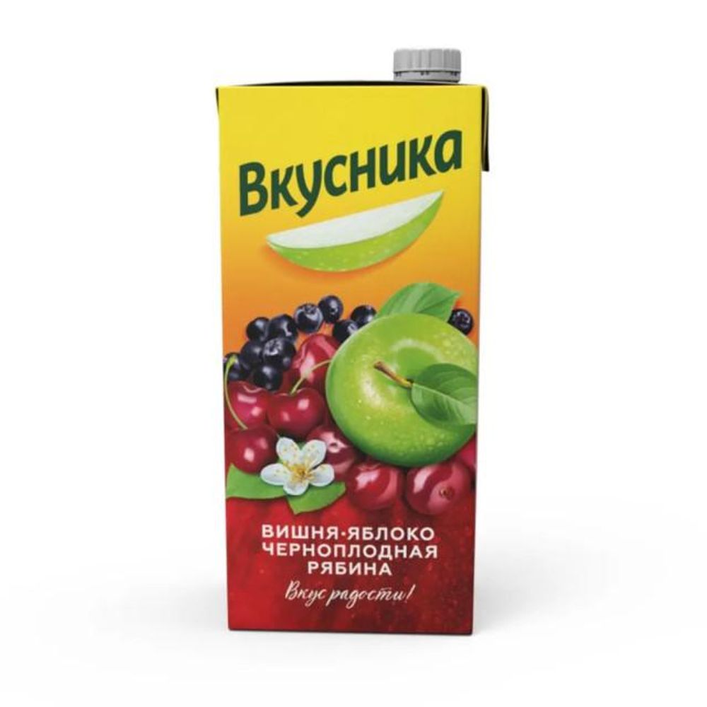 Сок ВКУСНИКА вишня яблоко черноплодная рябина 0.95 л