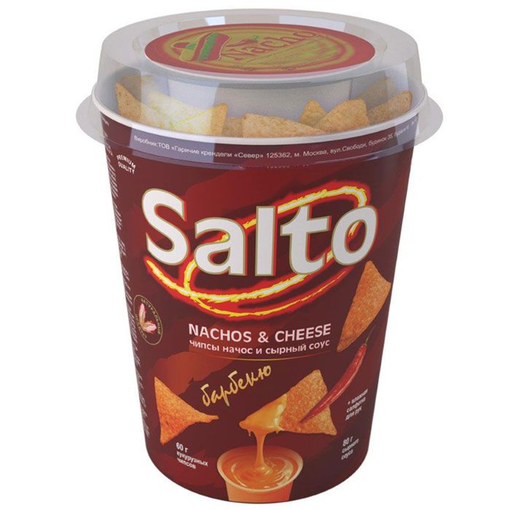 Чипсы кукурузные натур. "NACHOS" барбекю 12х60гр