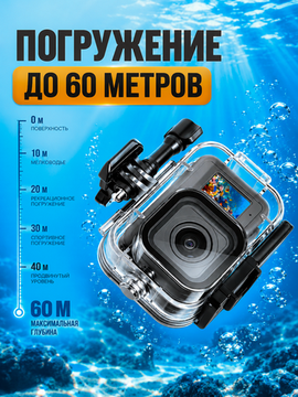Аквабокс PULUZ для GoPro Mission 1 / 1 PRO водонепроницаемый защитный бокс