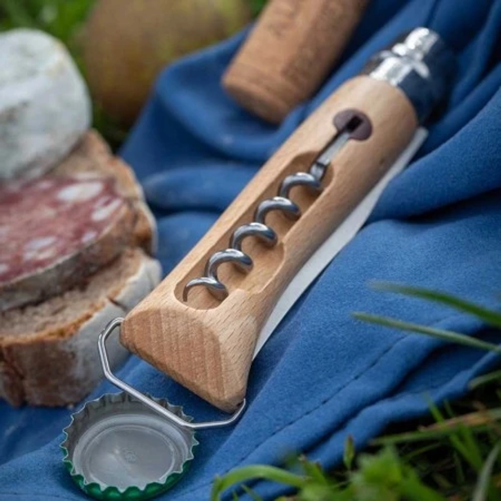 # Нож складной Opinel 10 VRI со штопором и открывалкой