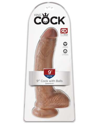 Фаллоимитатор King Cock 9" Cock with Balls - Tan Pipedream 550822PD
