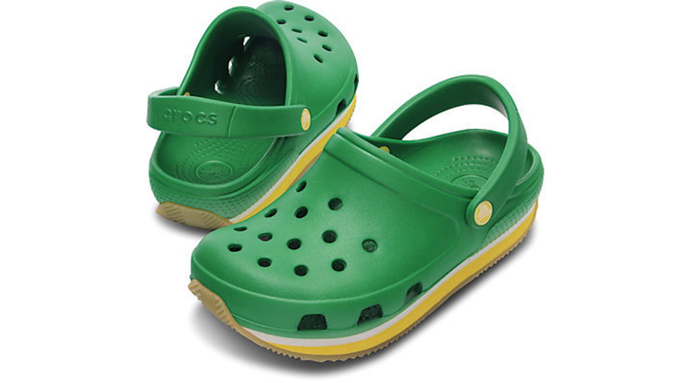 Сабо Kids Crocs Retro Clog Kelly Green / Yellow