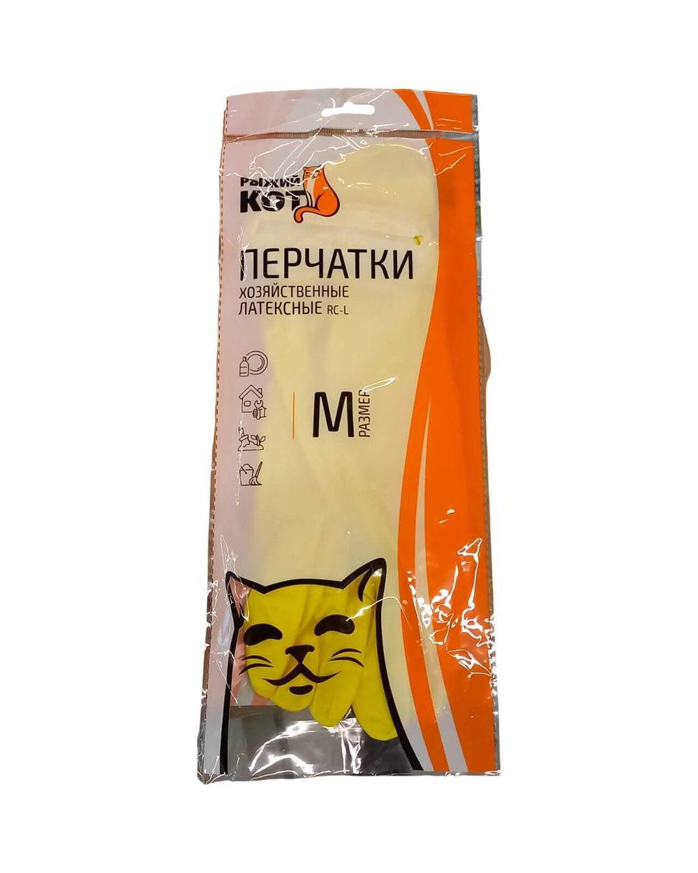Перчатки латексные Рыжий Кот М