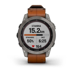 Умные часы Garmin Fenix 7X Sapphire Solar титановый черный с коричневым кожаным ремешком 51 мм