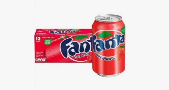 Напиток Fanta Strawberry (Клубника) б/а с/г, 355 мл, 12шт  Америка