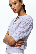 Вязаный кардиган с ажурным узором H&M