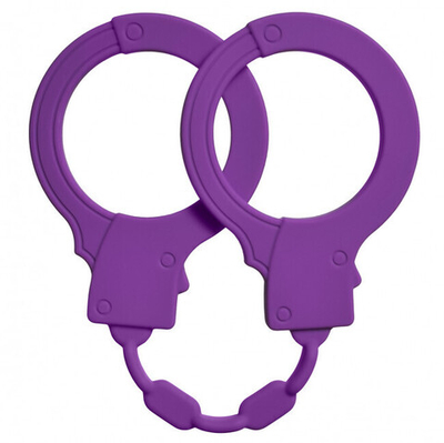 Тянущиеся силиконовые наручники Stretchy Cuffs Turquoise Purple (фиолетовый) (Цвет: фиолетовый)