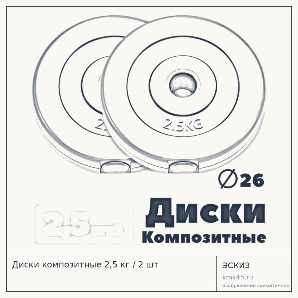 Диски композитные 2,5 кг / 2 шт — от 410 ₽