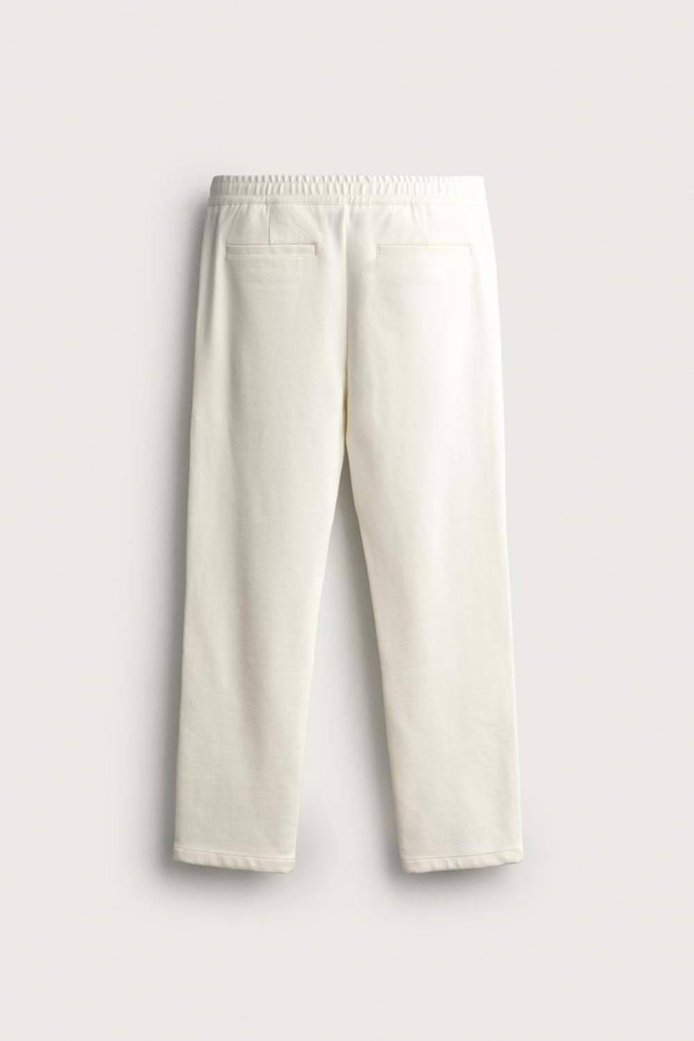 ZARA КОМФОРТНЫЕ БРЮКИ RELAXED FIT, ЖЕЛТОВАТО-БЕЛЫЙ
