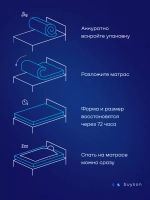 Матрас БайМассаж, 23 см, средняя жесткость, независимые пружины