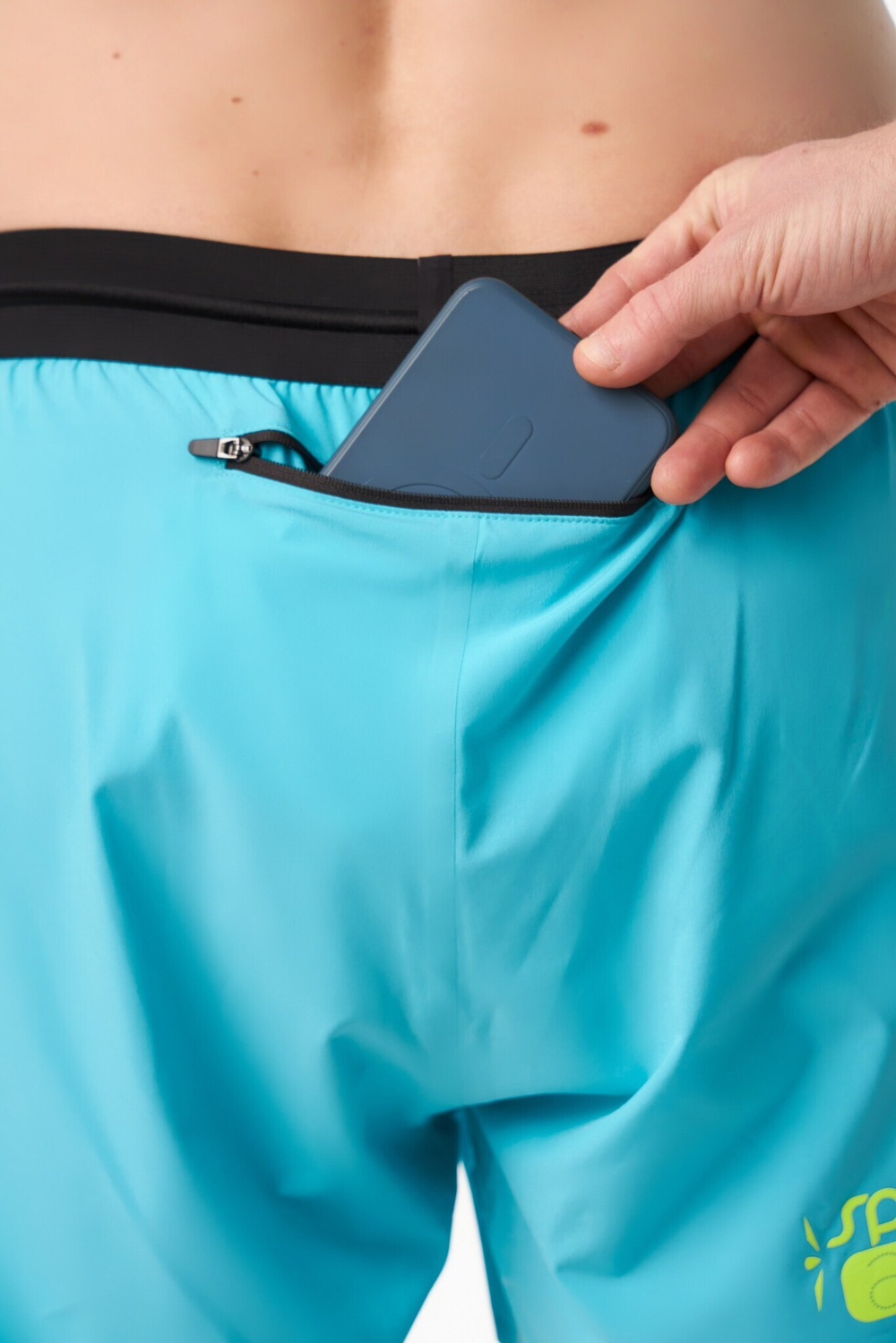 ШОРТЫ МУЖСКИЕ SPEED AERO 5 ELEVATE 2IN1 SHORT | SKYBLUE YELLOW
