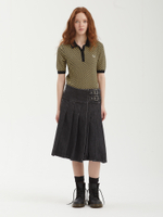 Женское Поло Chequerboard Knitted Shirt